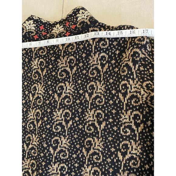 Nomadic Traders Sweater Womens Medium Fair Isle Cottage Core Zipping Cardigan - Picture 14 of 14